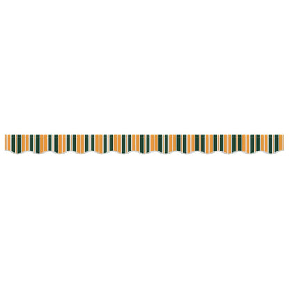 vidaXL Awning Valance Replacement Green and yellow 3.5 m Polyester