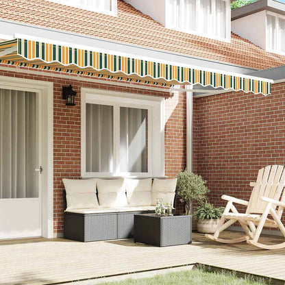vidaXL Awning Valance Replacement Green and yellow 4 m Polyester