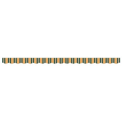 vidaXL Awning Valance Replacement Green and yellow 4 m Polyester