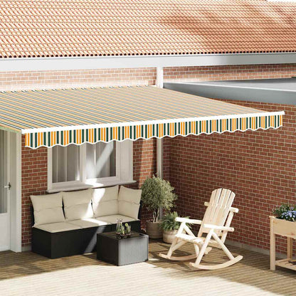 vidaXL Awning Valance Replacement Green and yellow 4.5 m Polyester