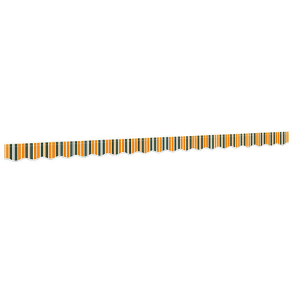 vidaXL Awning Valance Replacement for 5 m Green & Yellow Stripe
