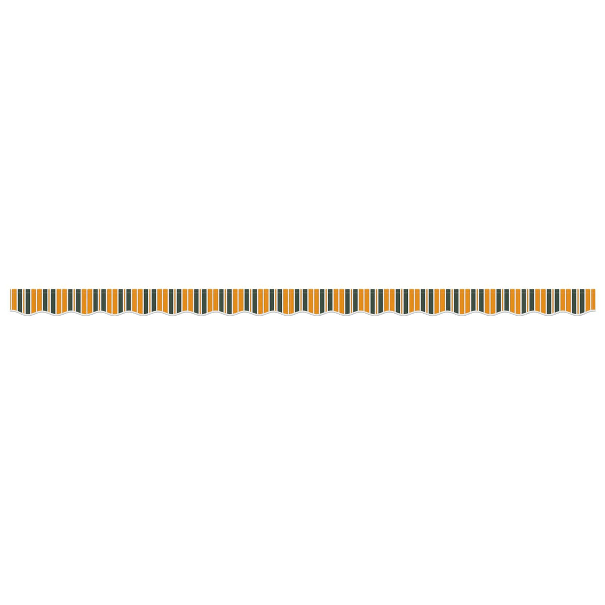 vidaXL Awning Valance Replacement for 5 m Green & Yellow Stripe