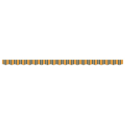 vidaXL Awning Valance Replacement for 5 m Green & Yellow Stripe