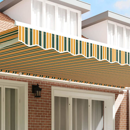 vidaXL Awning Valance Replacement Green and yellow 6 m Polyester