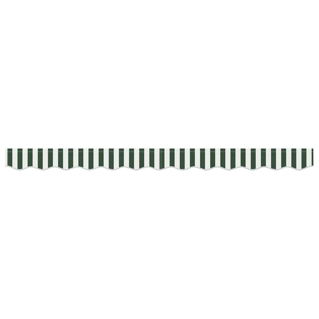 vidaXL Awning Valance Replacement Green and White 2.5 m Polyester