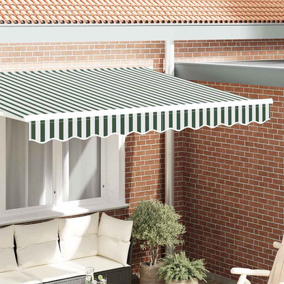 vidaXL Awning Valance Replacement Green and White 3 m Polyester