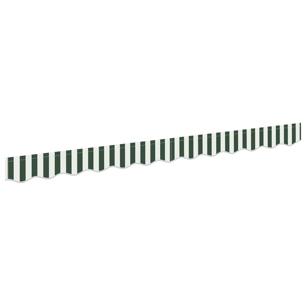 vidaXL Awning Valance Replacement Green and White 3 m Polyester