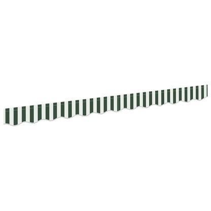 vidaXL Awning Valance Replacement Green and White 3 m Polyester