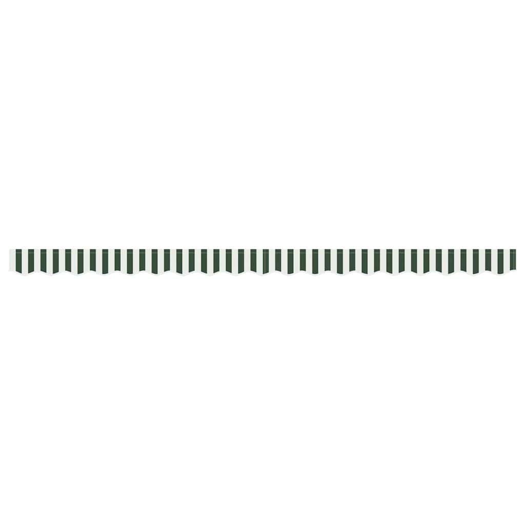 vidaXL Awning Valance Replacement Green and White 4 m Polyester