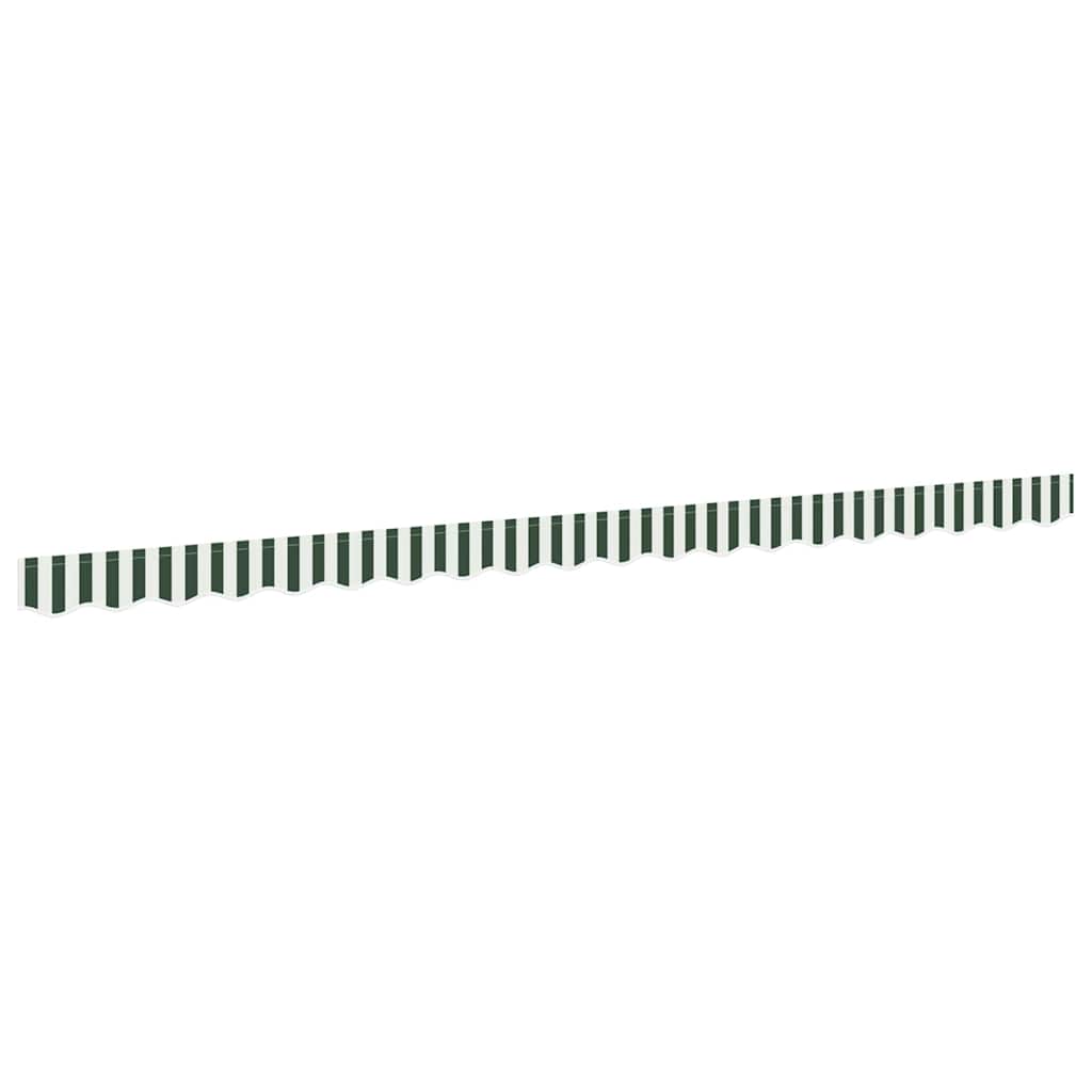 vidaXL Awning Valance Replacement Green and White 4.5 m Polyester