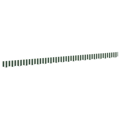 vidaXL Awning Valance Replacement Green and White 4.5 m Polyester