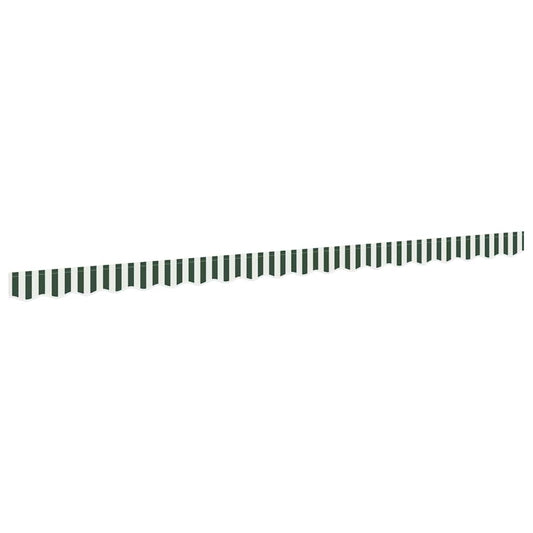 vidaXL Awning Valance Replacement Green and White 4.5 m Polyester