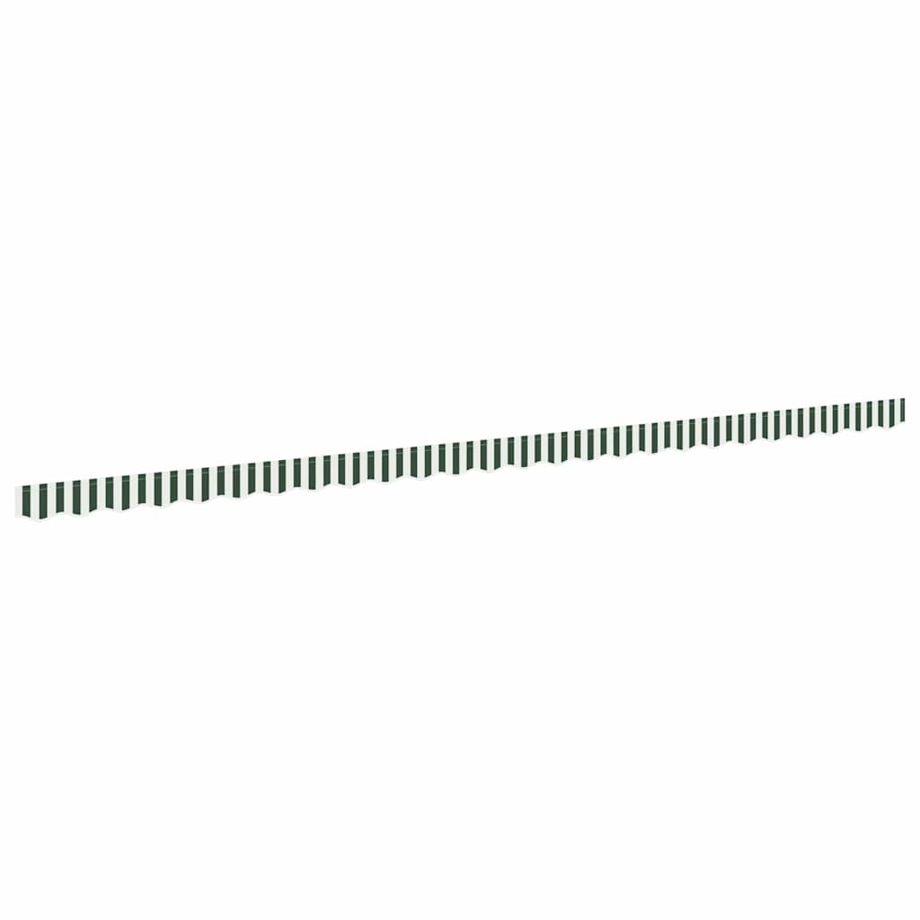 vidaXL Awning Valance Replacement Green and White 6 m Polyester