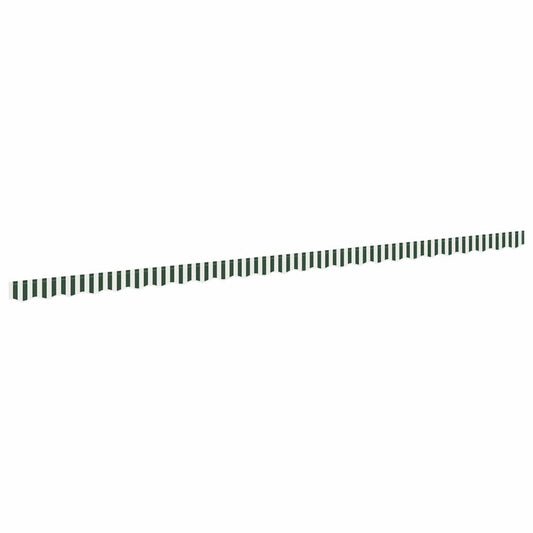 vidaXL Awning Valance Replacement Green and White 6 m Polyester