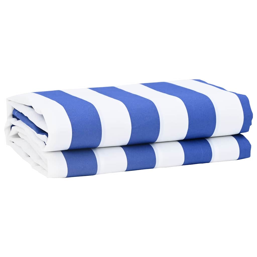 vidaXL Awning Replacement Fabric Blue and White 1000 x 160 cm