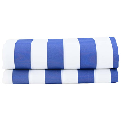 vidaXL Awning Replacement Fabric Blue and White 1000 x 160 cm