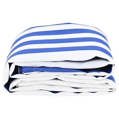 vidaXL Awning Replacement Fabric Blue and White 1000 x 160 cm