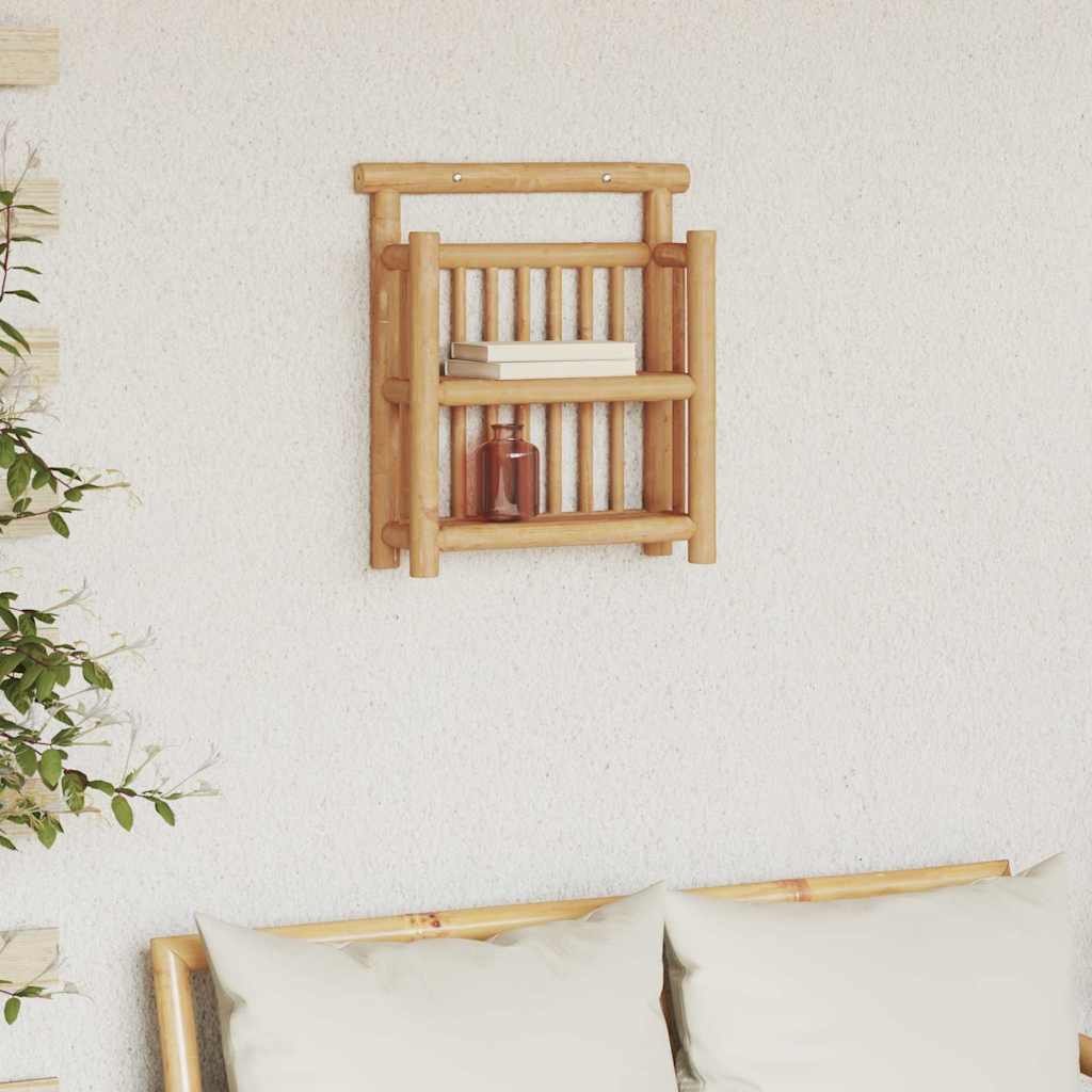 vidaXL Wall Shelf with Shelf Natural 40 x 13 x 44 cm Bamboo