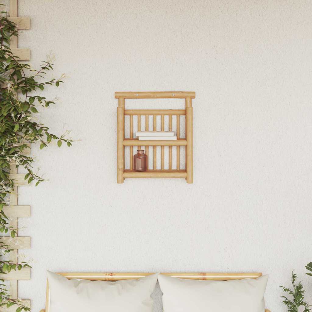 vidaXL Wall Shelf with Shelf Natural 40 x 13 x 44 cm Bamboo