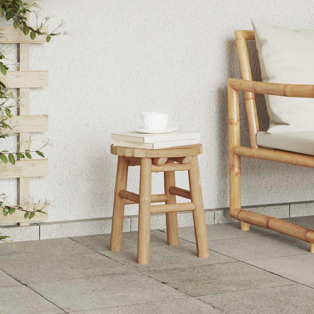 vidaXL Low Stool Round Ø30x36 cm Bamboo