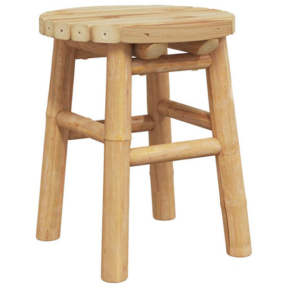 vidaXL Low Stool Round Ø30x36 cm Bamboo