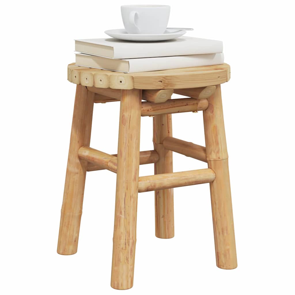 vidaXL Low Stool Round Ø30x36 cm Bamboo