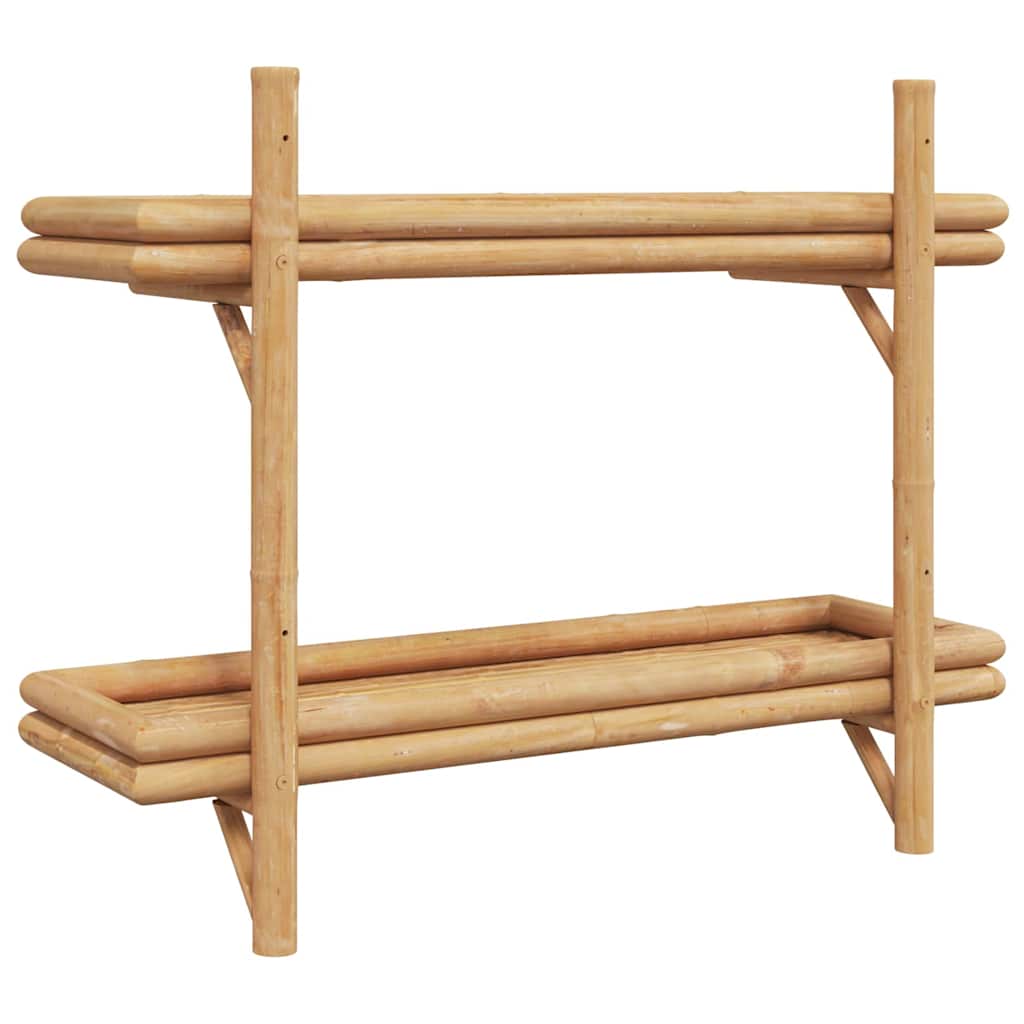 vidaXL Wall Shelf with Shelf Wall-mounted Brown 75 x 26 x 60 cm Bamboo