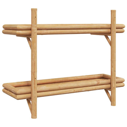 vidaXL Wall Shelf with Shelf Wall-mounted Brown 75 x 26 x 60 cm Bamboo