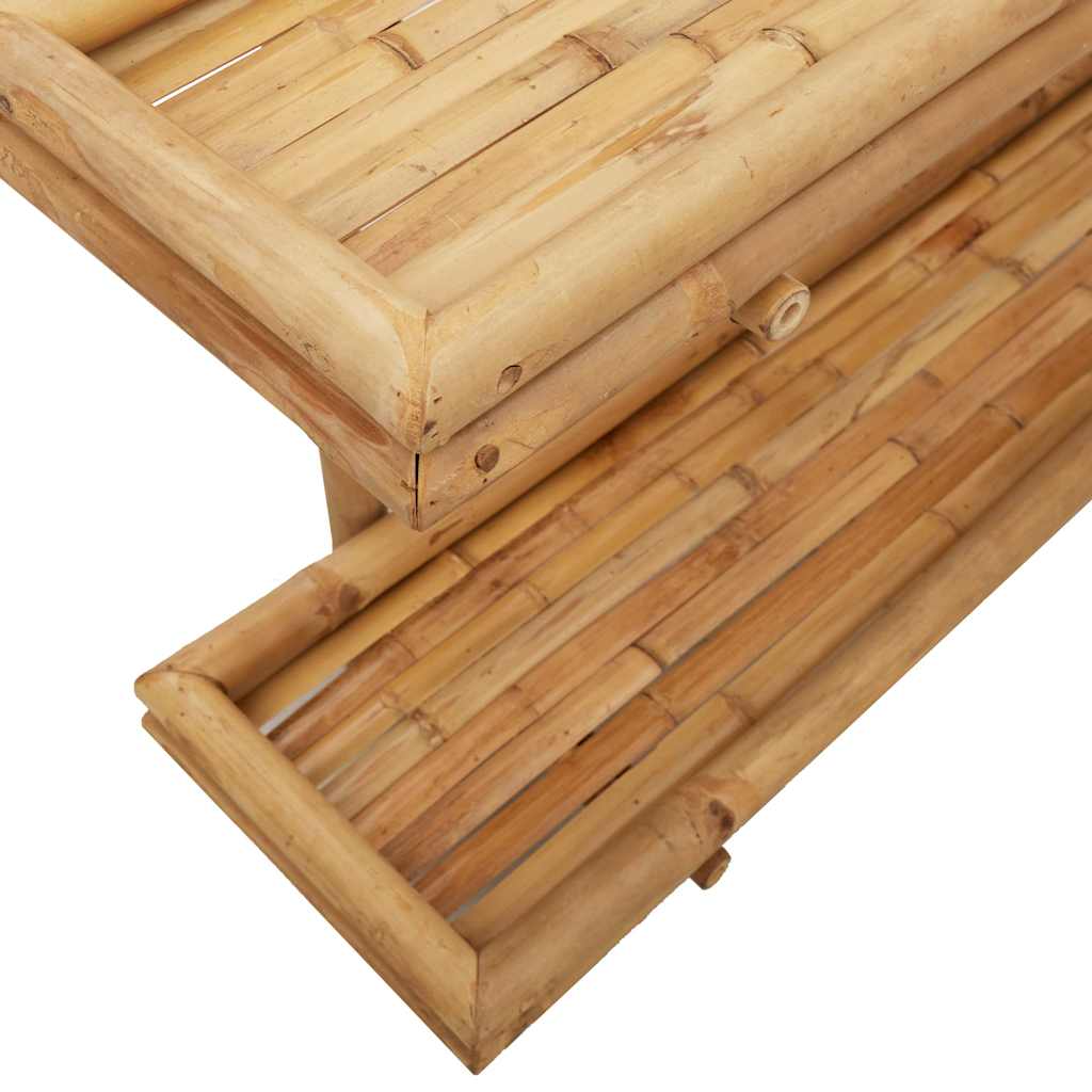 vidaXL Wall Shelf with Shelf Brown 100 x 26 x 60 cm Bamboo