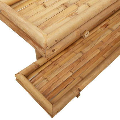 vidaXL Wall Shelf with Shelf Brown 100 x 26 x 60 cm Bamboo
