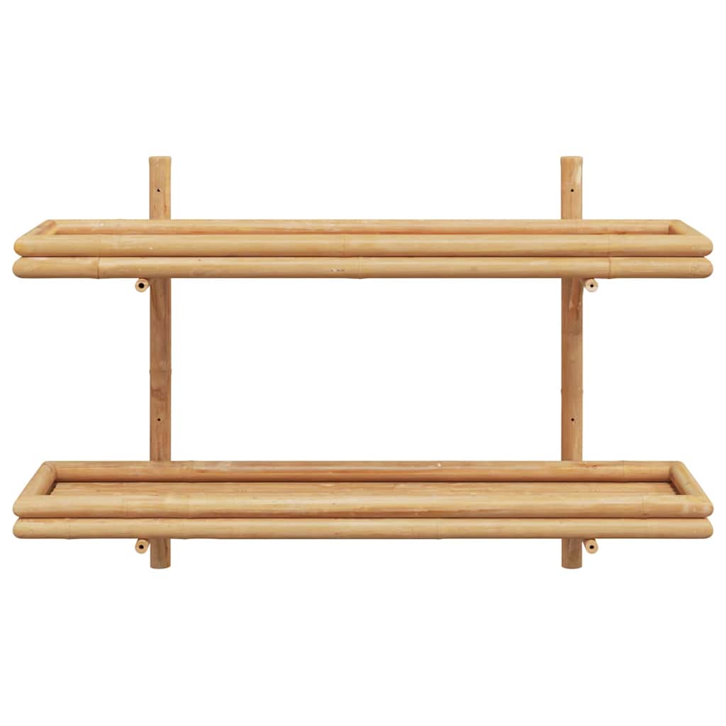 vidaXL Wall Shelf with Shelf Brown 100 x 26 x 60 cm Bamboo