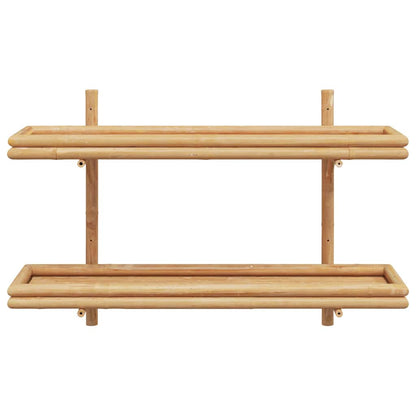 vidaXL Wall Shelf with Shelf Brown 100 x 26 x 60 cm Bamboo