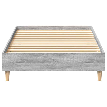 vidaXL Bed Frame Grey Sonoma 203 x 93 x 25 cm Engineered Wood
