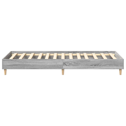 vidaXL Bed Frame Grey Sonoma 203 x 93 x 25 cm Engineered Wood