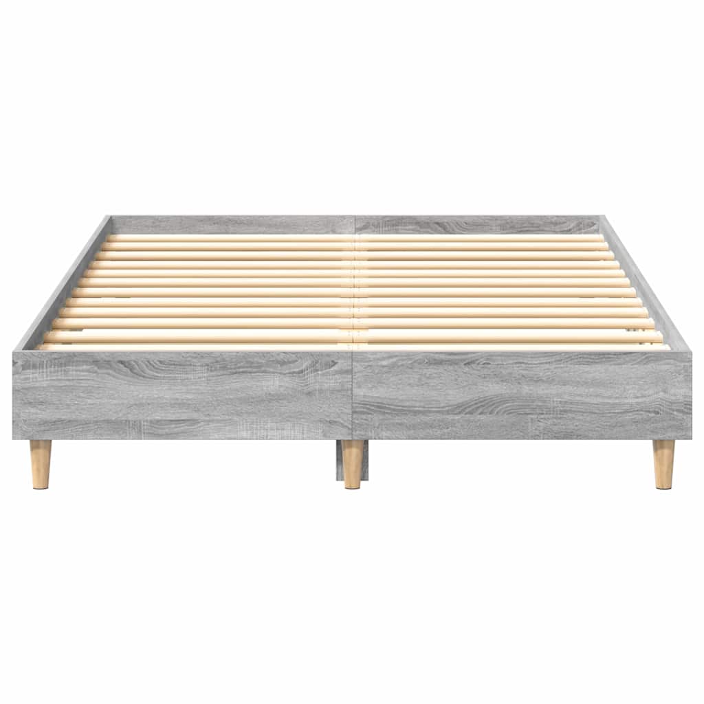 vidaXL Bed Frame Grey Sonoma 193 x 123 x 25 cm Engineered Wood