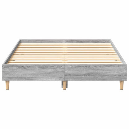 vidaXL Bed Frame Grey Sonoma 193 x 123 x 25 cm Engineered Wood
