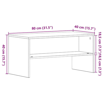 vidaXL TV Cabinet Black Oak 80x40x40 cm Engineered Wood