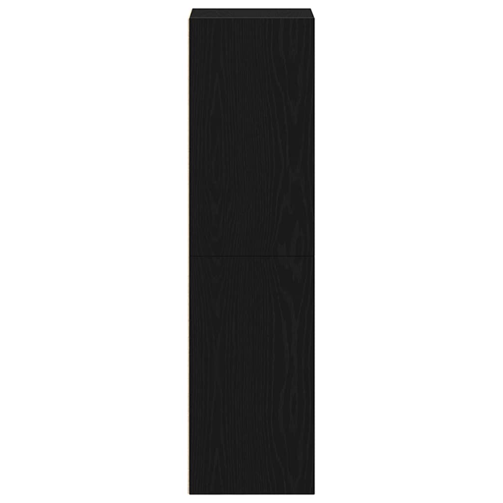 vidaXL Bookcase Black Oak 36x30x114 cm Engineered Wood