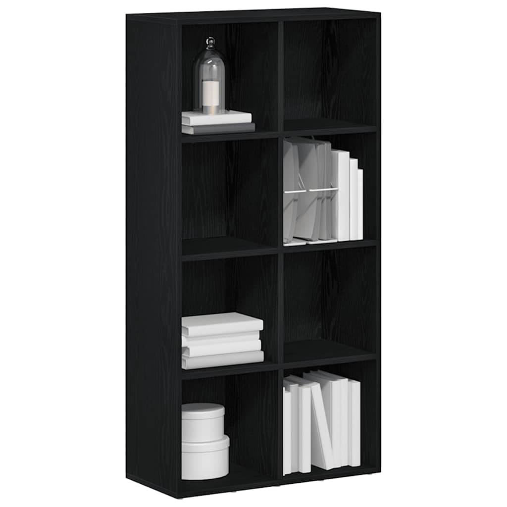 vidaXL Bookcase Black Oak 66x30x130 cm Engineered Wood