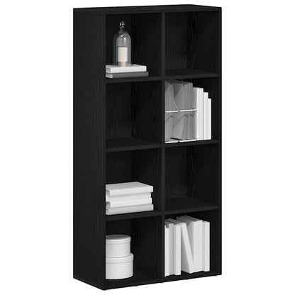 vidaXL Bookcase Black Oak 66x30x130 cm Engineered Wood