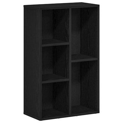 vidaXL Bookcase Black Oak 50x25x80 cm Engineered Wood