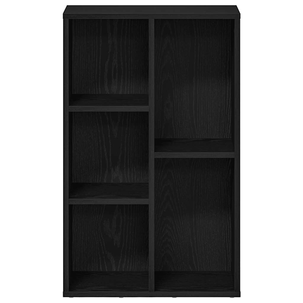 vidaXL Bookcase Black Oak 50x25x80 cm Engineered Wood