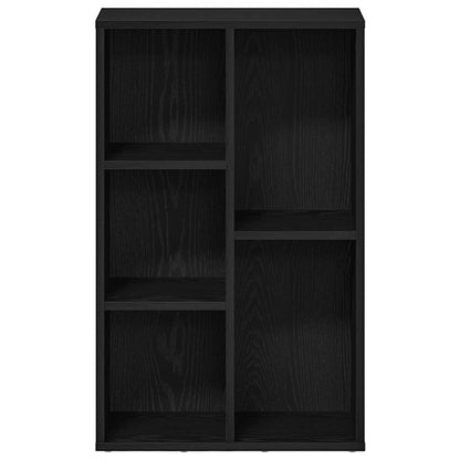 vidaXL Bookcase Black Oak 50x25x80 cm Engineered Wood