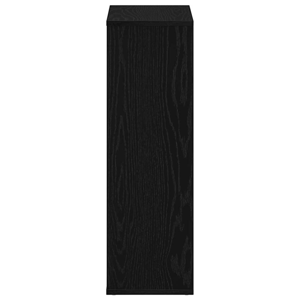 vidaXL Bookcase Black Oak 50x25x80 cm Engineered Wood