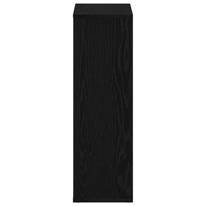 vidaXL Bookcase Black Oak 50x25x80 cm Engineered Wood