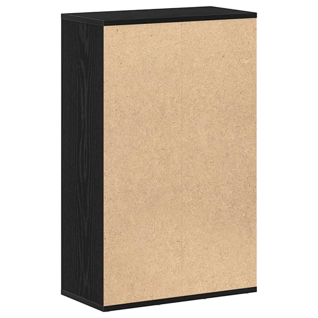 vidaXL Bookcase Black Oak 50x25x80 cm Engineered Wood