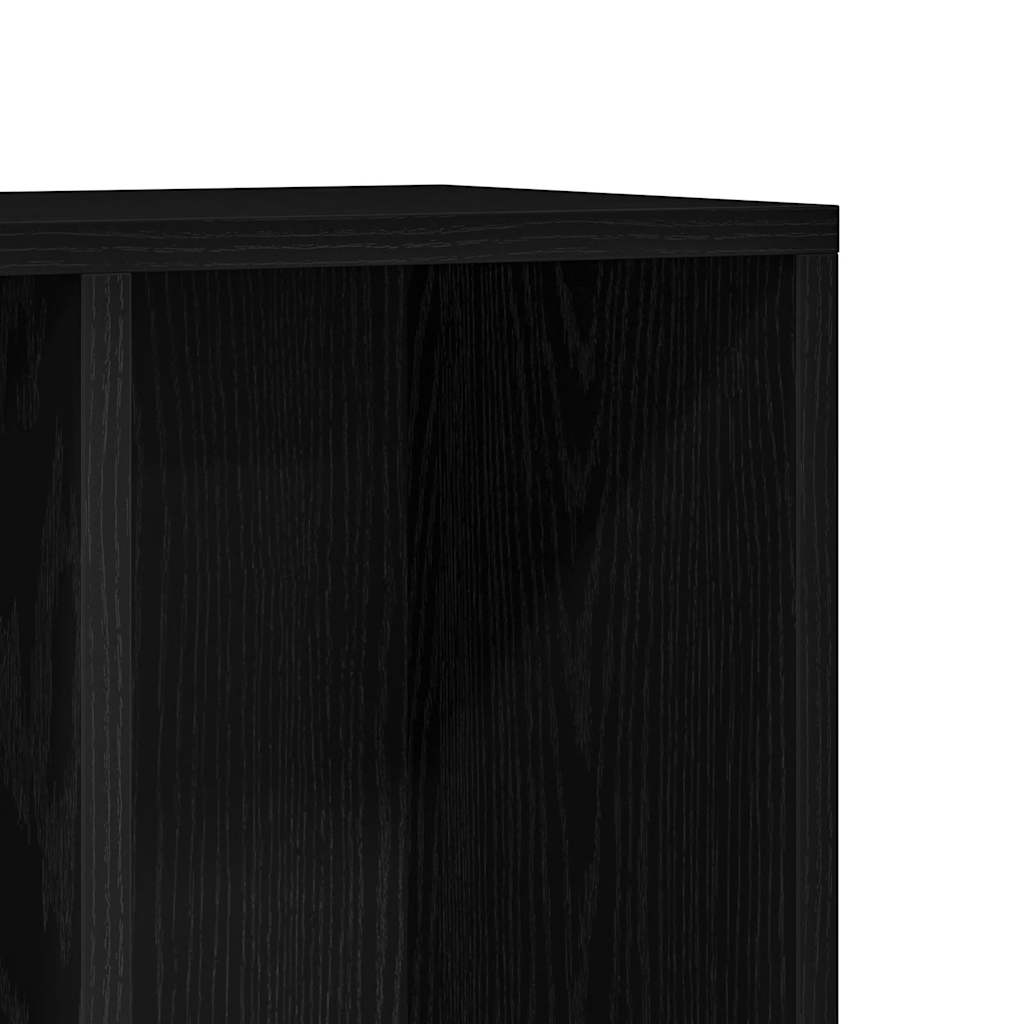 vidaXL Bookcase Black Oak 50x25x80 cm Engineered Wood