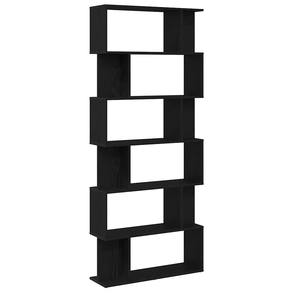 vidaXL Bookcase Black Oak 80x24x190,5 cm Engineered Wood
