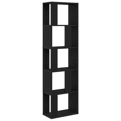 vidaXL Book Cabinet/Room Divider Black Oak 45x24x159 cm Engineered Wood