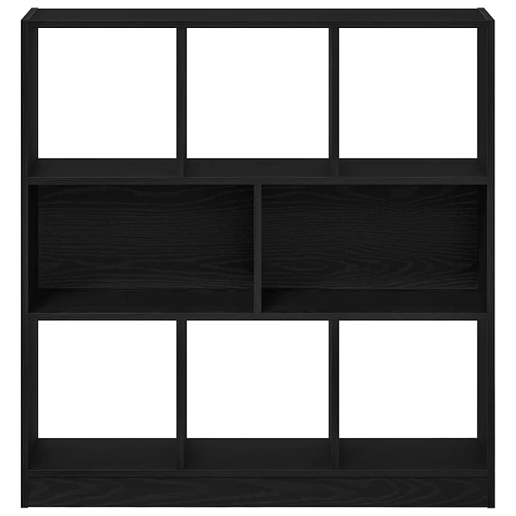 vidaXL Book Cabinet Black Oak 97.5x29.5x100 cm Engineered Wood